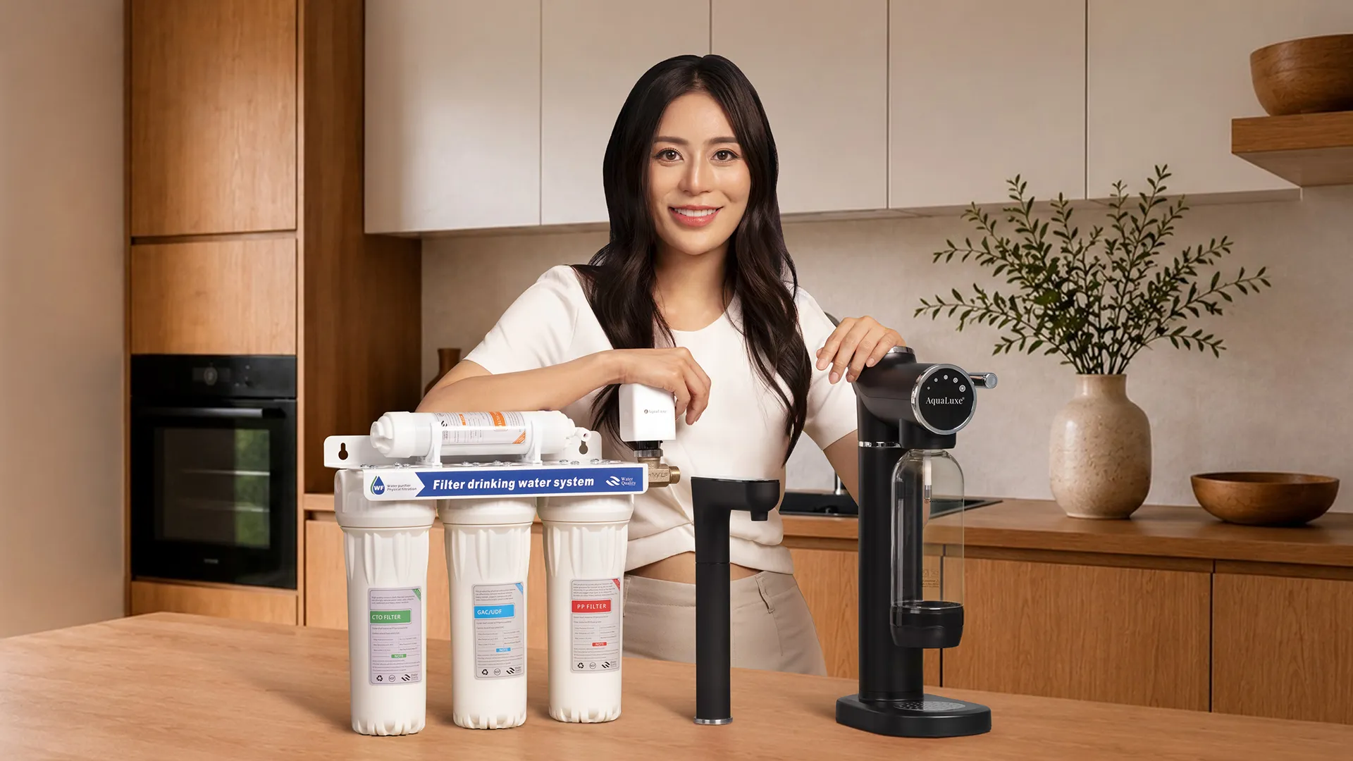 AquaLuxe systems in a modern kitchen
